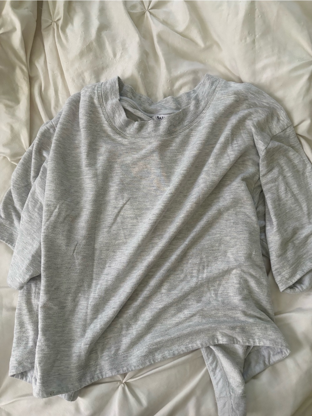 Athleta Light Gray Short Sleeve Tee